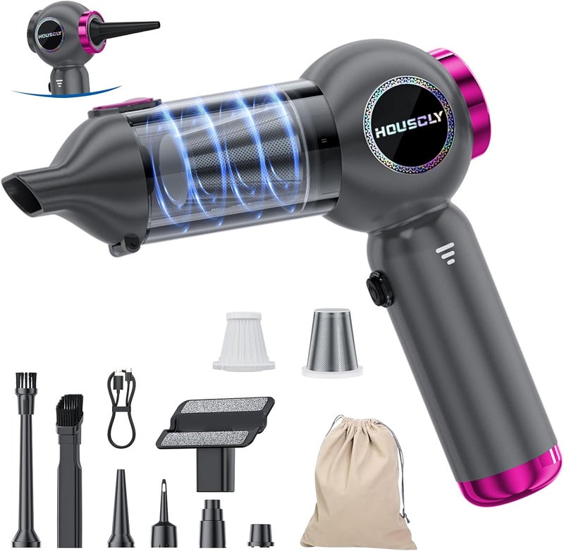 houscly Handheld Car Vacuum Portable Cordless 25000Pa High Power Small Mini Hand Vacuum Rechargeable 4-in-1 Wireless Handheld Vac for Car Office Desktop Home Cleaning Ideal Gifts for Men & Women - Image 1